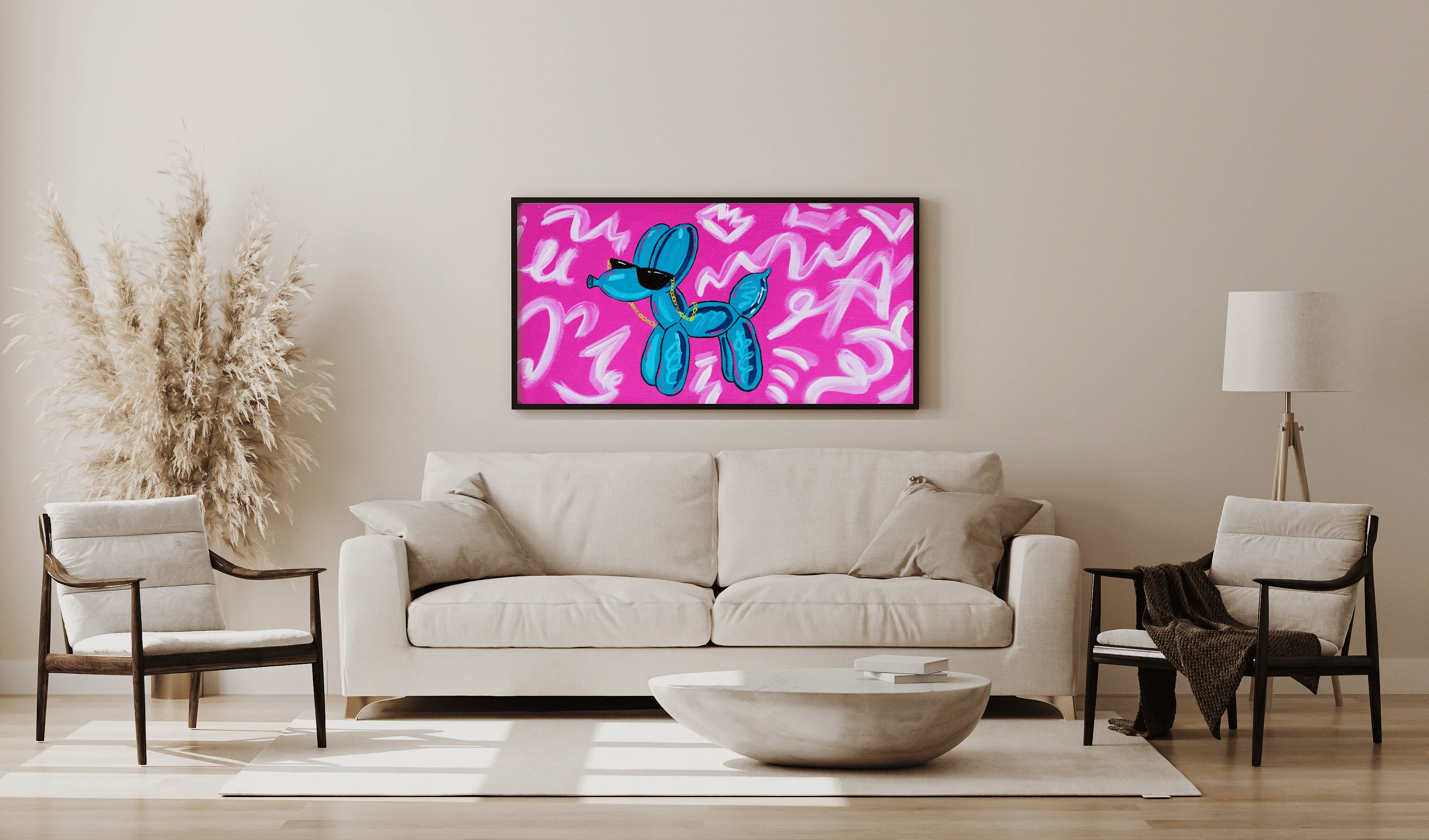Balloon Dog Pop Art Tekli Tablo