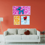 Mickey Mouse Pop Art Kolaj Tablo