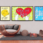 Mr. Happy Pop Art Kolaj Tablo