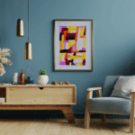 Abstract Harmony Dokulu Soyut Tekli Tablo