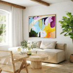 Dreamscape Rainbow Dokulu Soyut Tekli Tablo