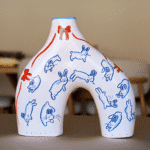 Jumping Bunnies Seramik Vazo