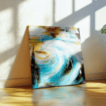 Ocean’s Voice Dokulu Soyut Tekli Tablo