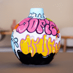 Sofie - Urban Pop Seramik Graffiti Vazo