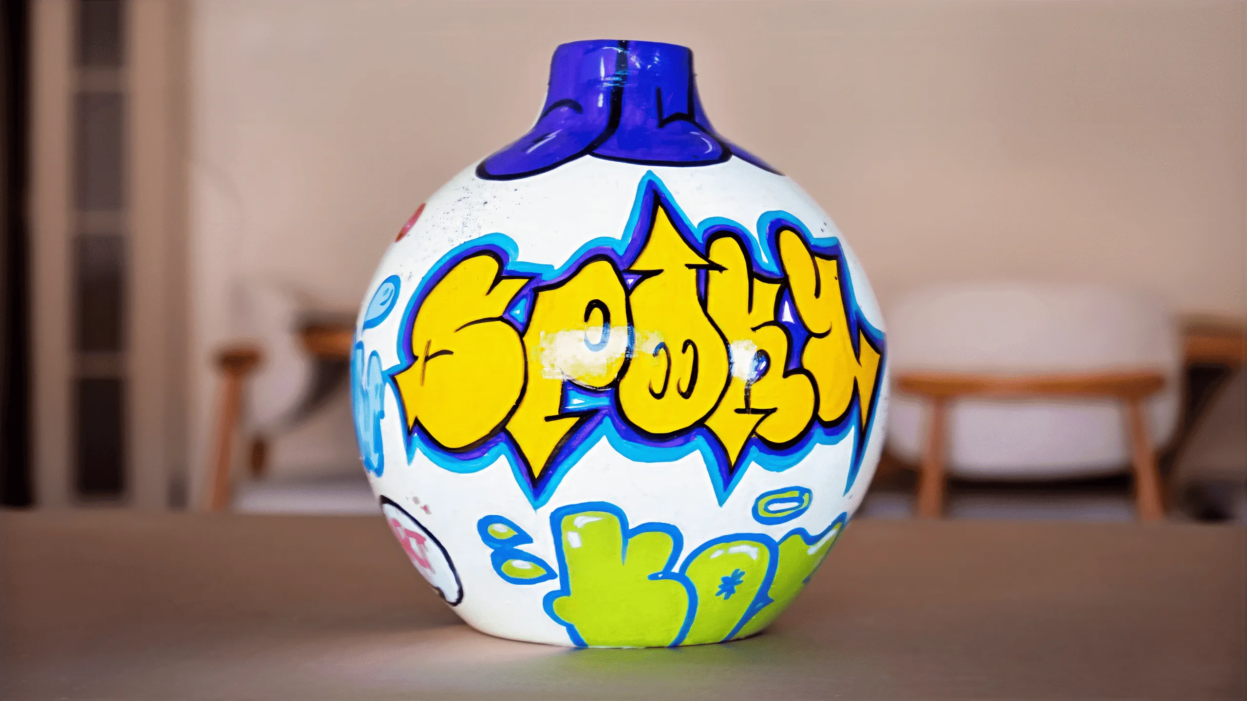 Spooky - Urban Pop Seramik Graffiti Vazo