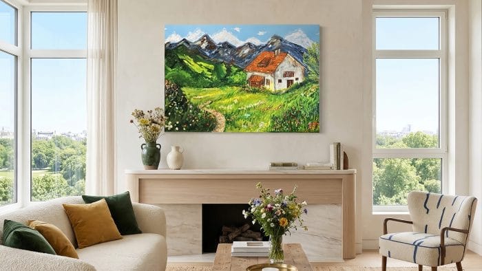 Bulutların Komşusu Gerçekçi Tekli Tablo