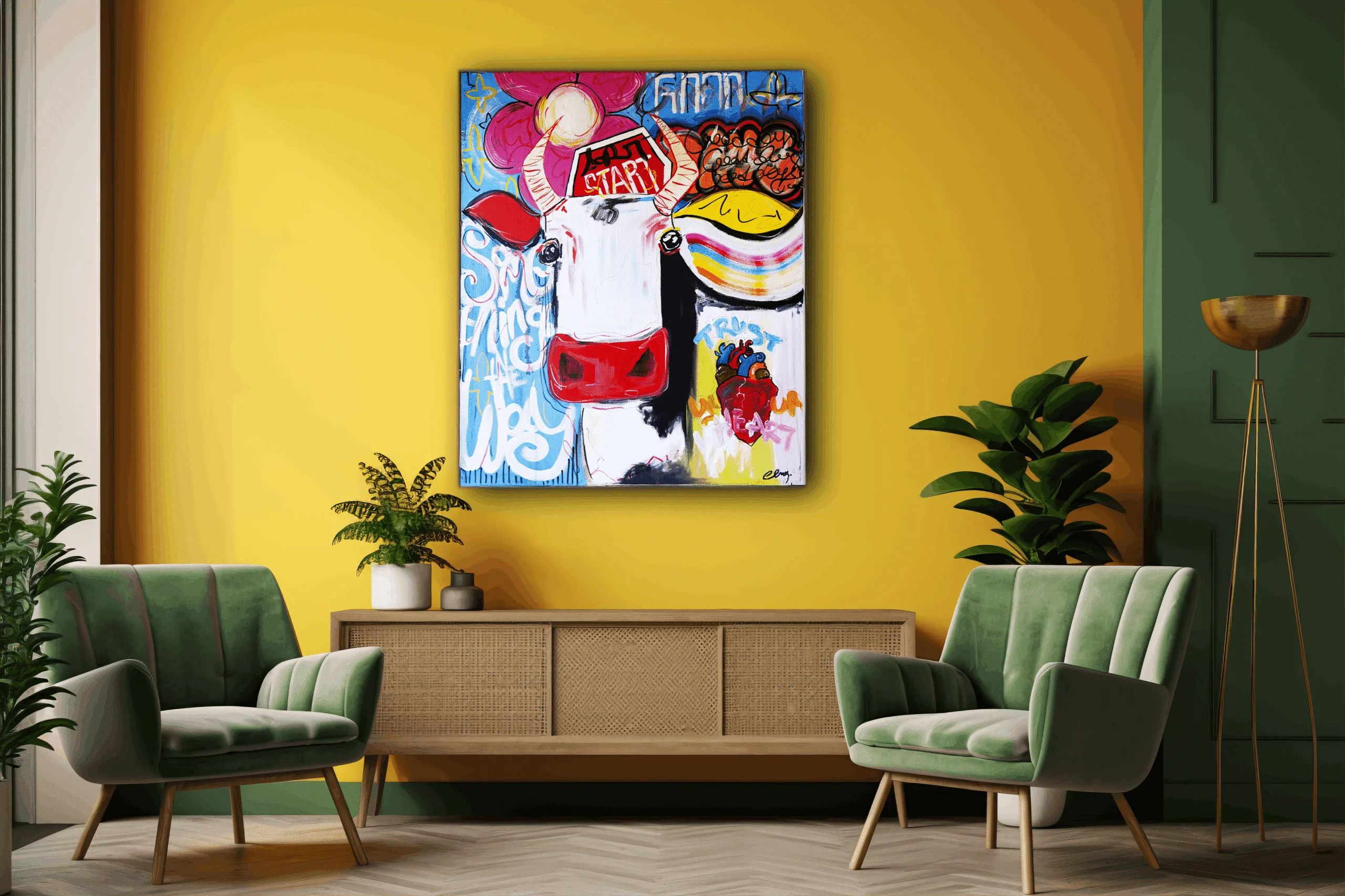 NEO-MÖ Pop Art Tekli Tablo