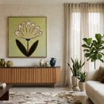 Altın Bahar Soyut Gerçekçi Tekli Tablo