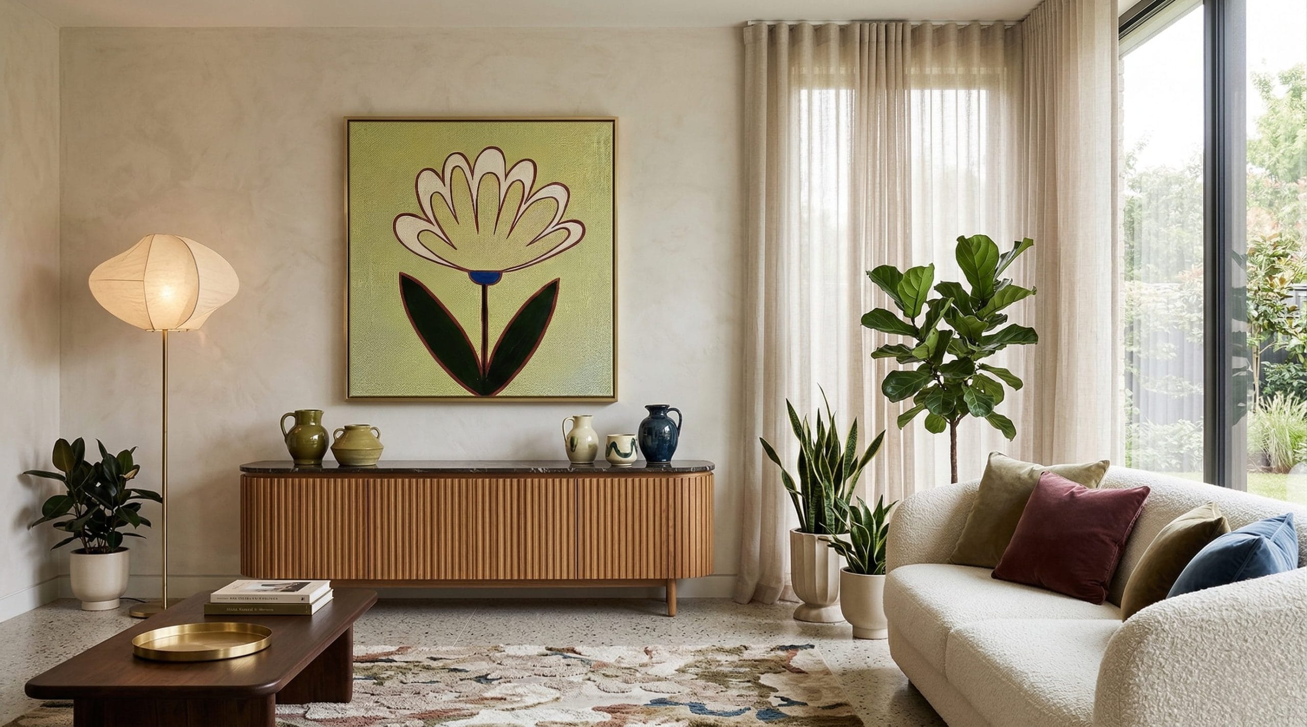 Altın Bahar Soyut Gerçekçi Tekli Tablo