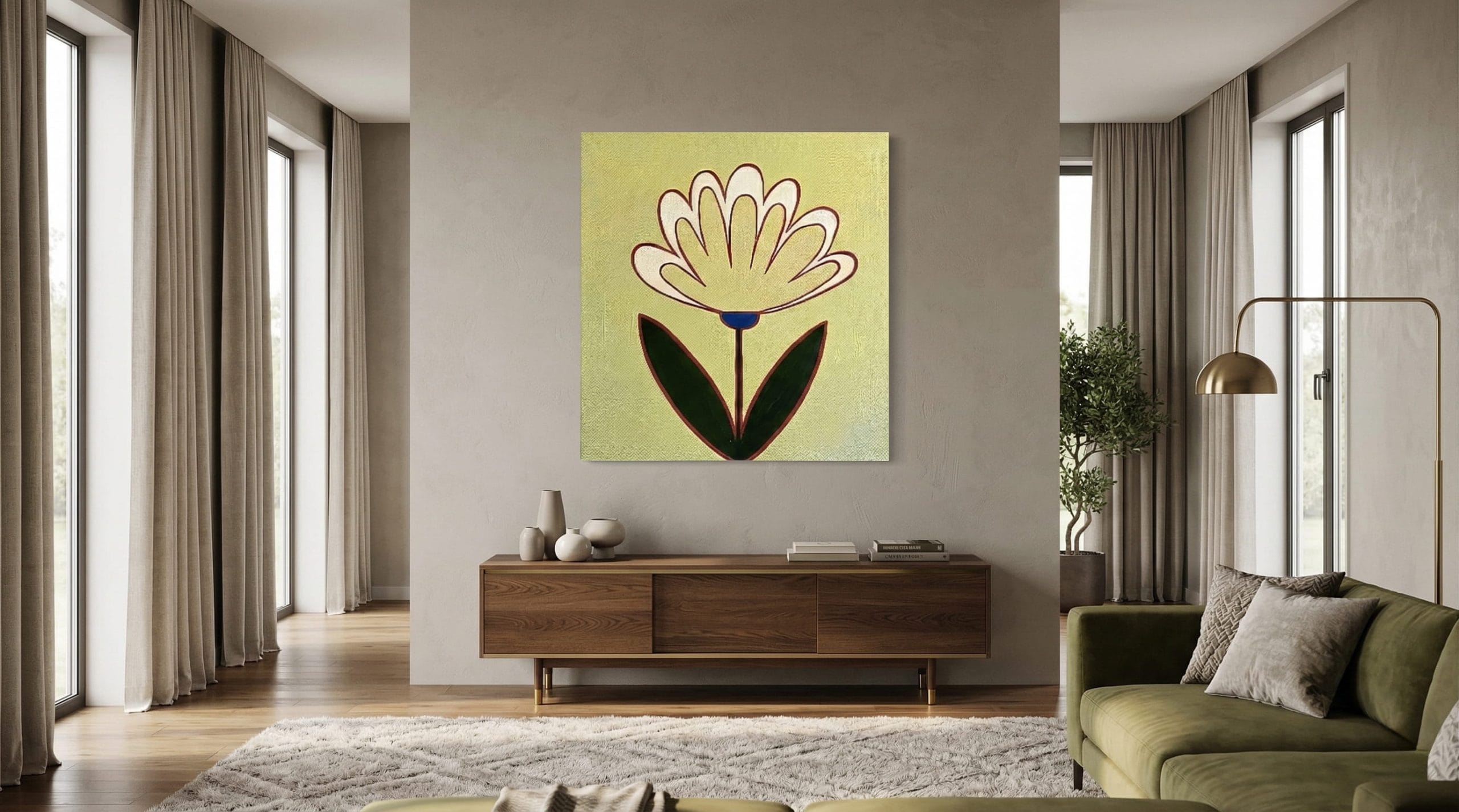 Altın Bahar Soyut Gerçekçi Tekli Tablo - Görsel 3