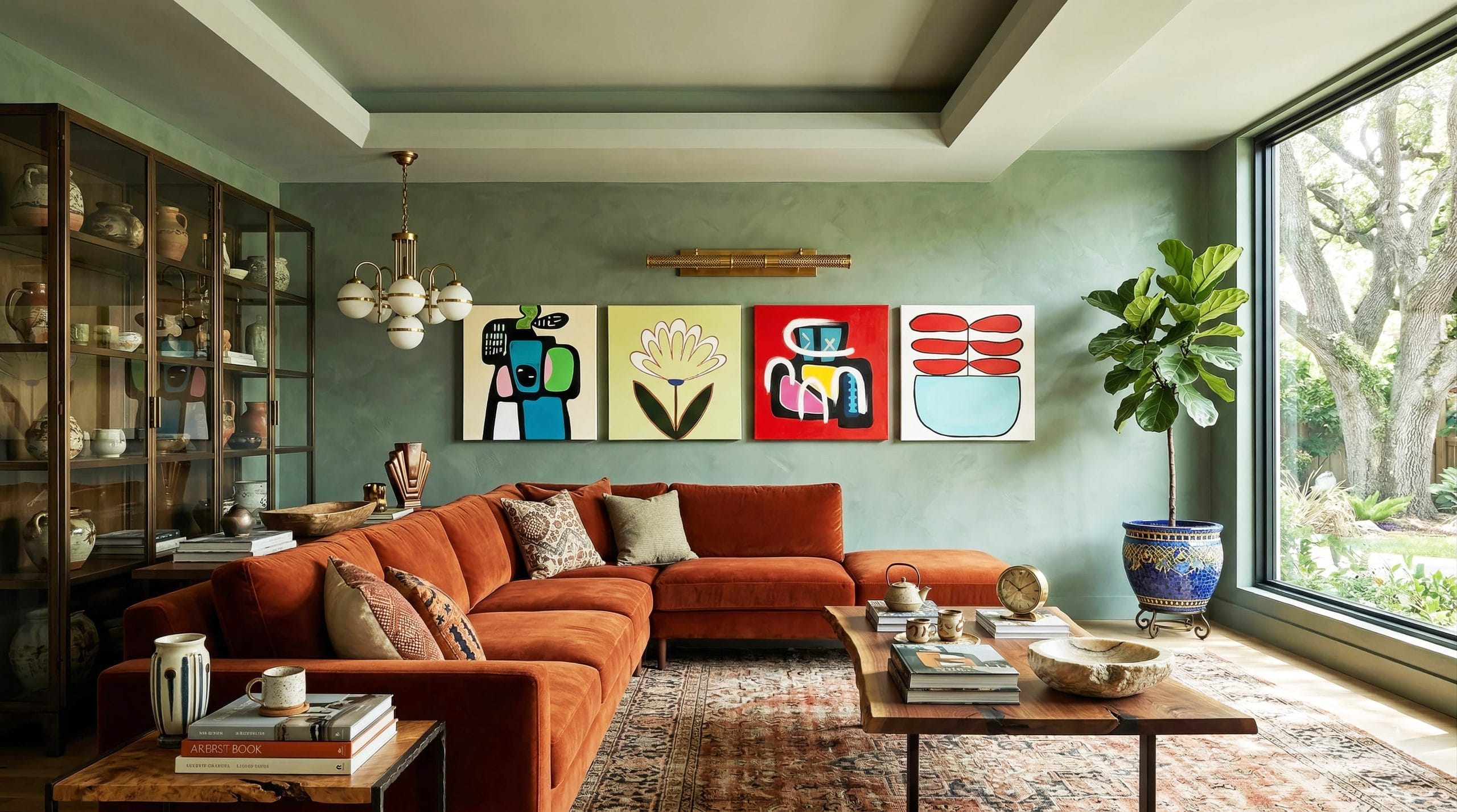 Floral Echoes Soyut Kolaj Tablo - Görsel 5