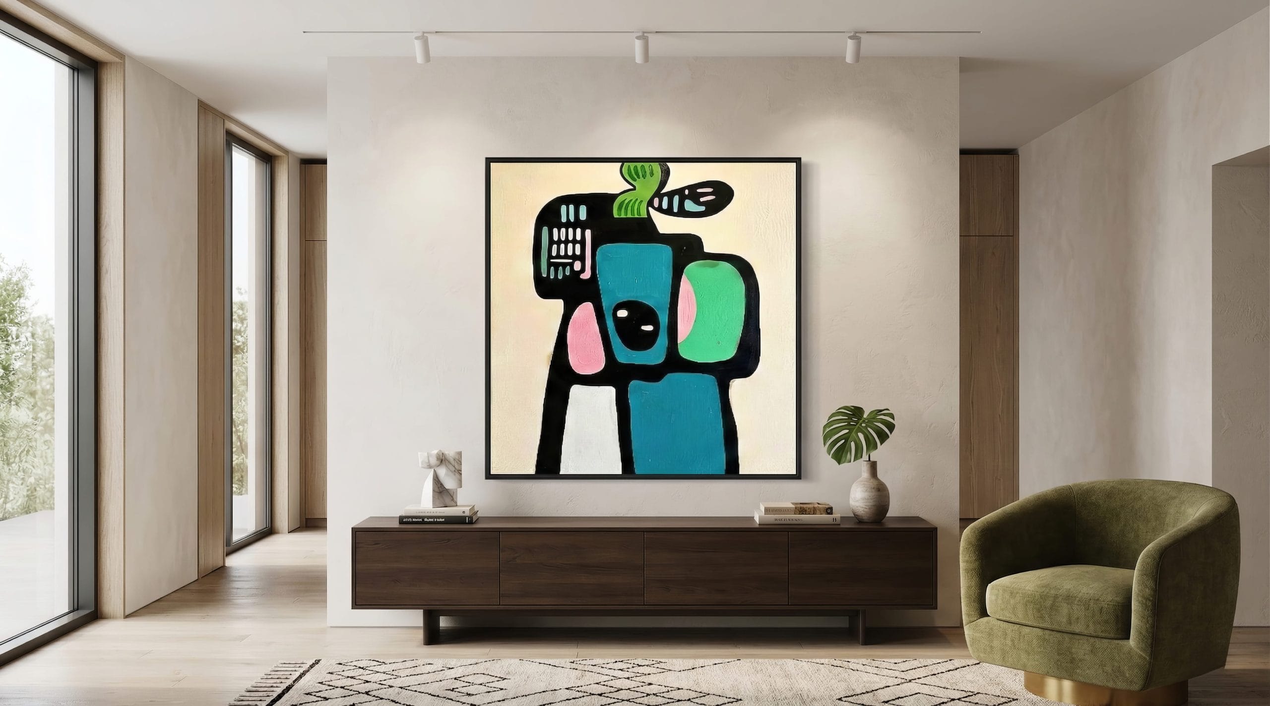 Hidden Echo Soyut Tekli Tablo