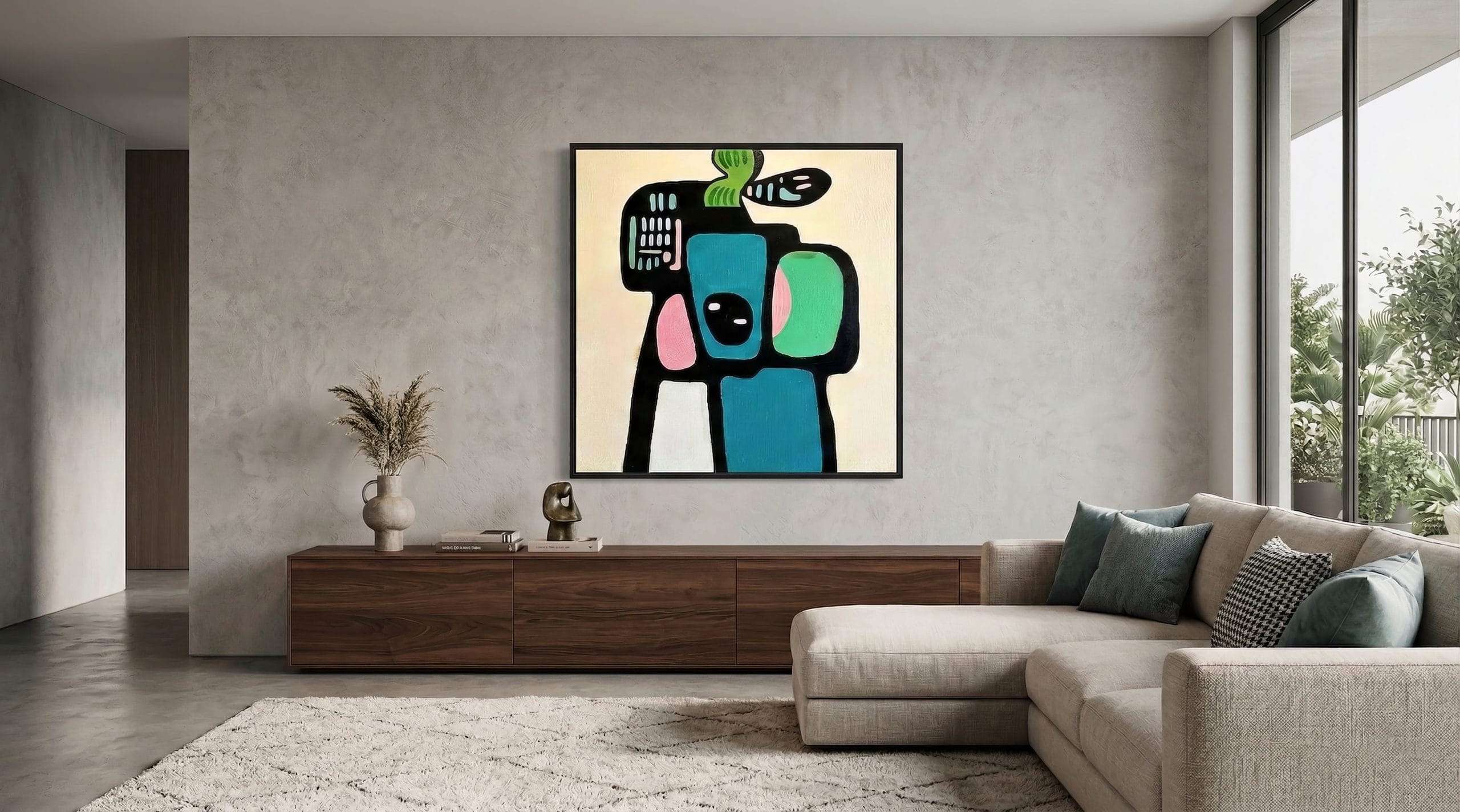 Hidden Echo Soyut Tekli Tablo - Görsel 3