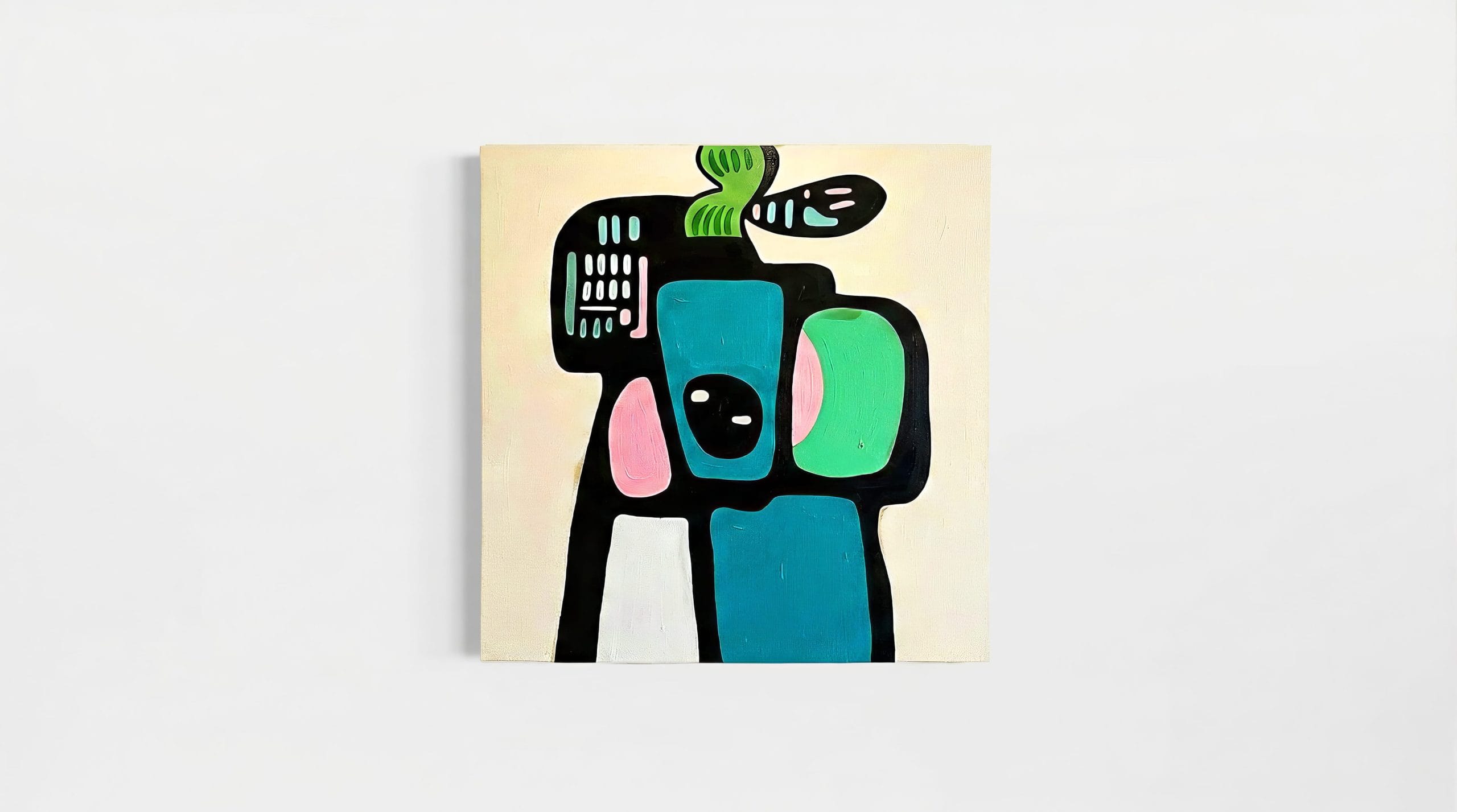 Floral Echoes Soyut Kolaj Tablo - Görsel 6