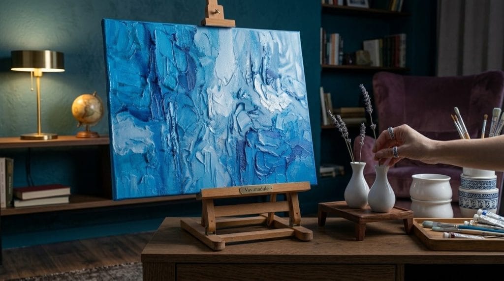 vavimadule-mavi-huzur-tablosu-duvar-dekorasyonu