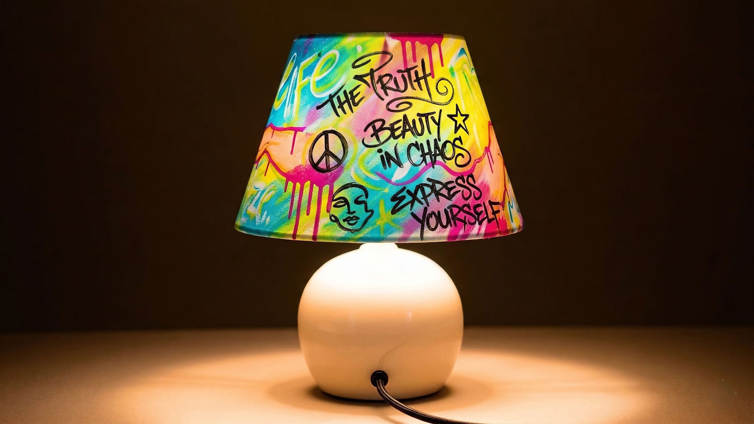 Adem'in Yaratılışı Pop Art Abajur - Görsel 2