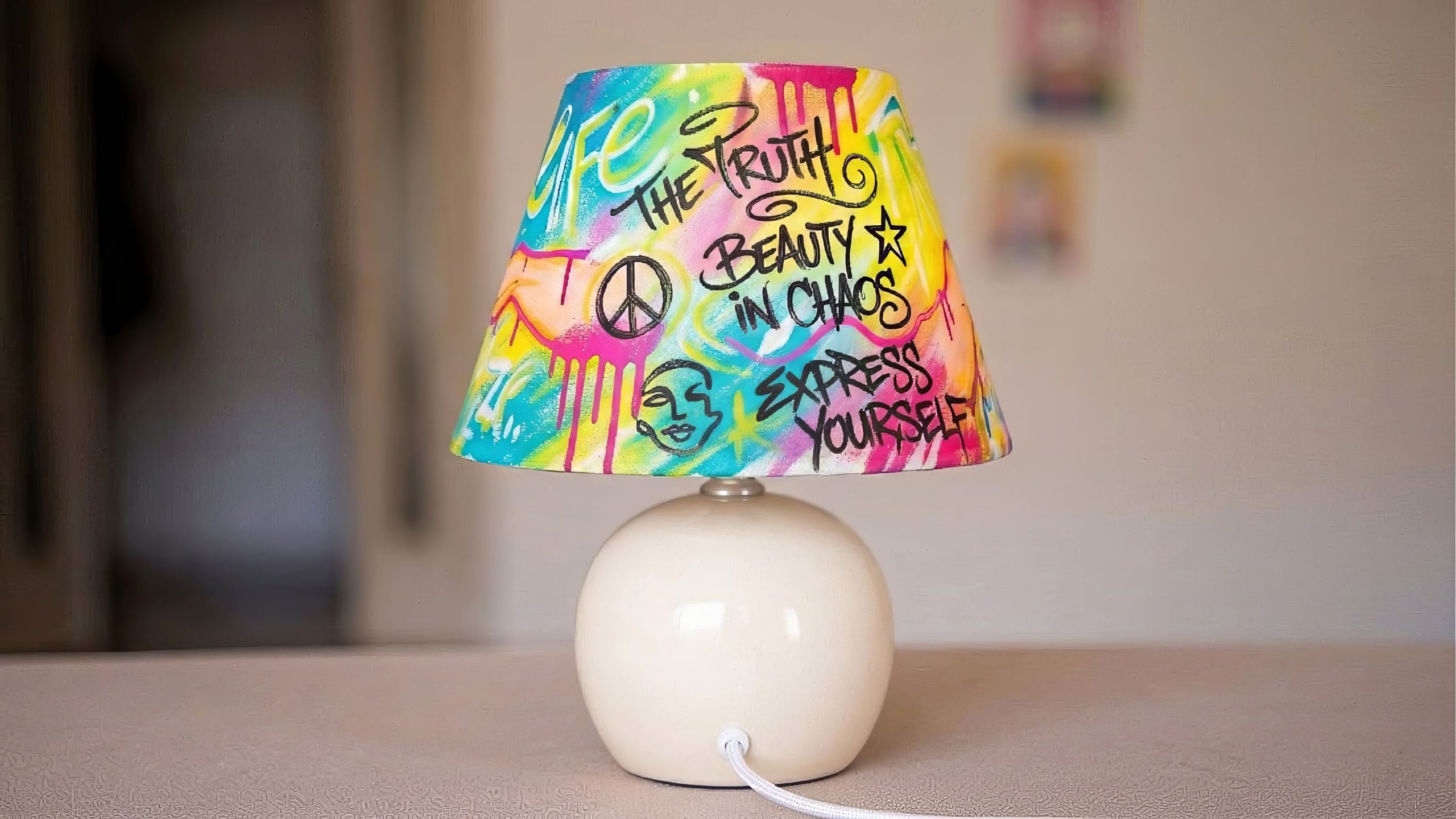 Adem'in Yaratılışı Pop Art Abajur Adem'in Yaratılışı Pop Art Abajur - Görsel 6