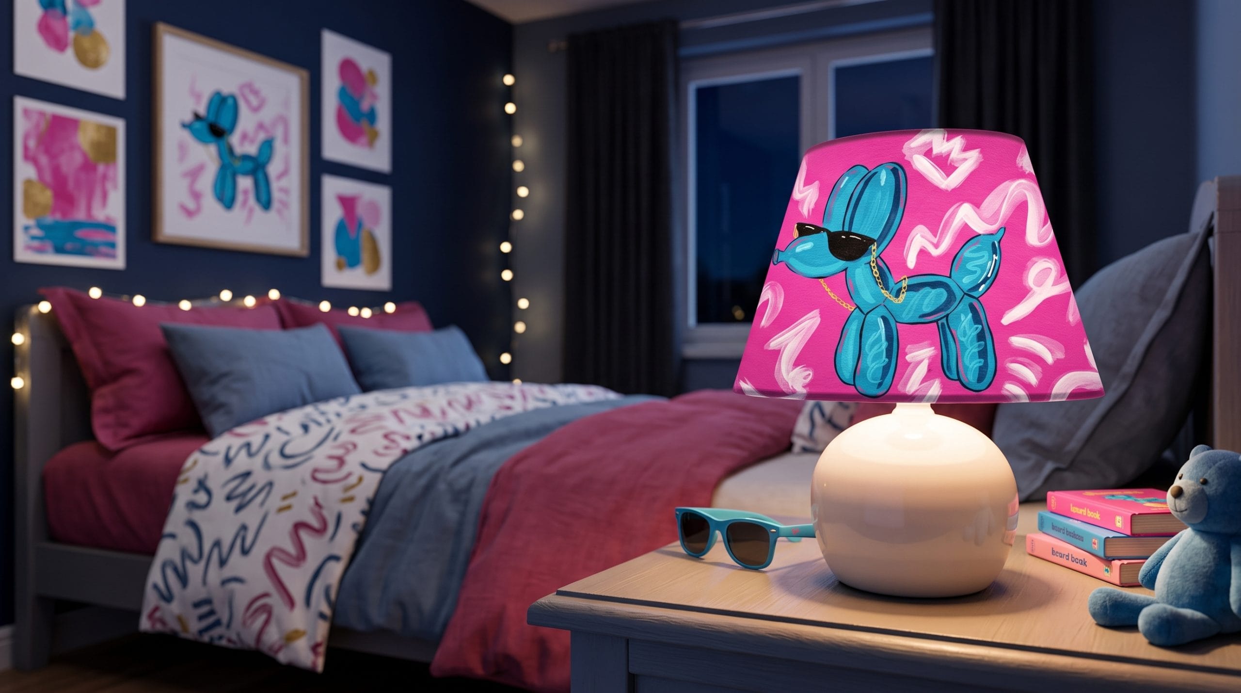 Ballon Dog - Cool Edition Pop Art Abajur (Seramik Taban) Ballon Dog - Cool Edition Pop Art Abajur (Seramik Taban) - Görsel 4