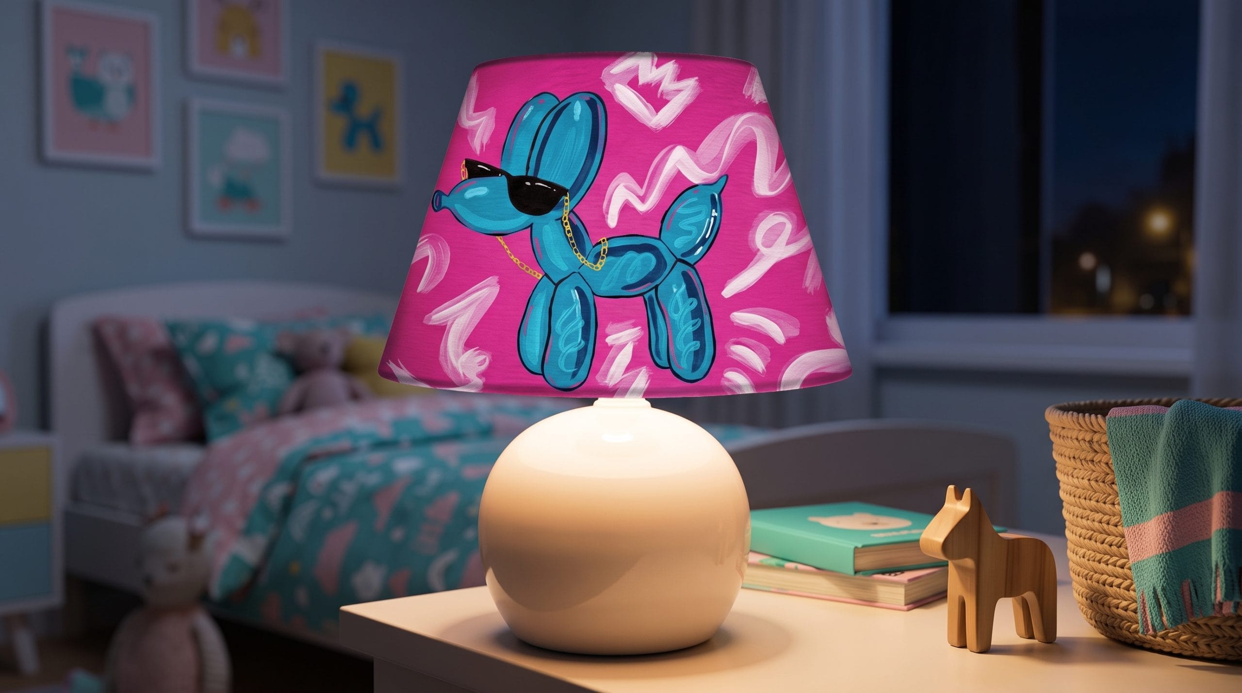 Ballon Dog - Cool Edition Pop Art Abajur (Seramik Taban) Ballon Dog - Cool Edition Pop Art Abajur (Seramik Taban)