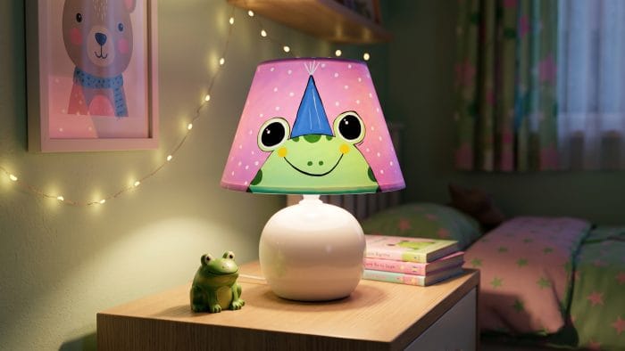 Party Frog Pop Art Abajur (Seramik Taban)
