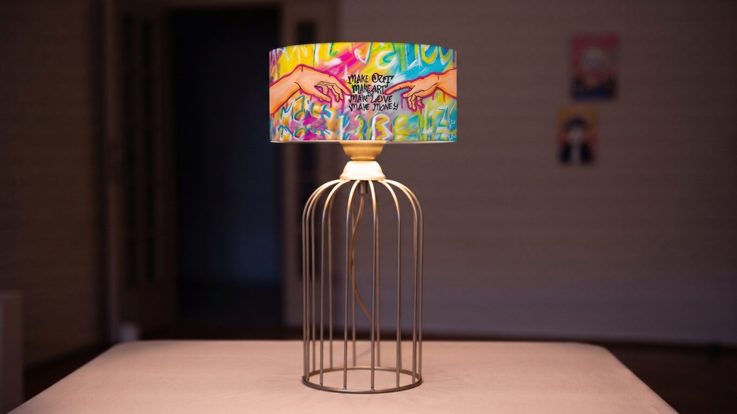 Adem’in Yaratılışı Pop Art Abajur (Kafes Taban) Adem’in Yaratılışı Pop Art Abajur (Kafes Taban) - Görsel 15