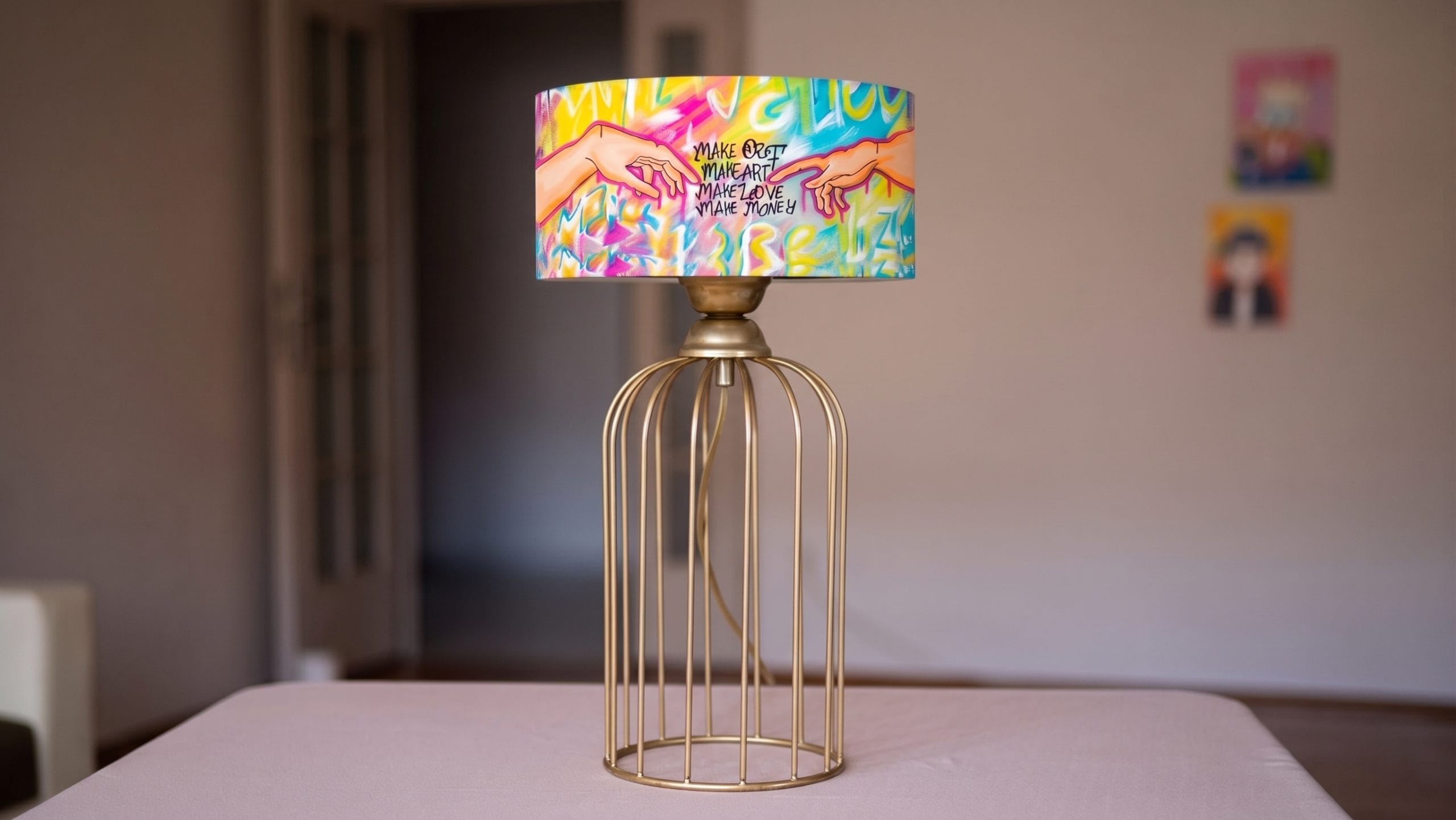 Adem’in Yaratılışı Pop Art Abajur (Kafes Taban) Adem’in Yaratılışı Pop Art Abajur (Kafes Taban) - Görsel 17