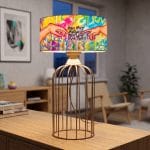 Adem’in Yaratılışı Pop Art Abajur (Kafes Taban)