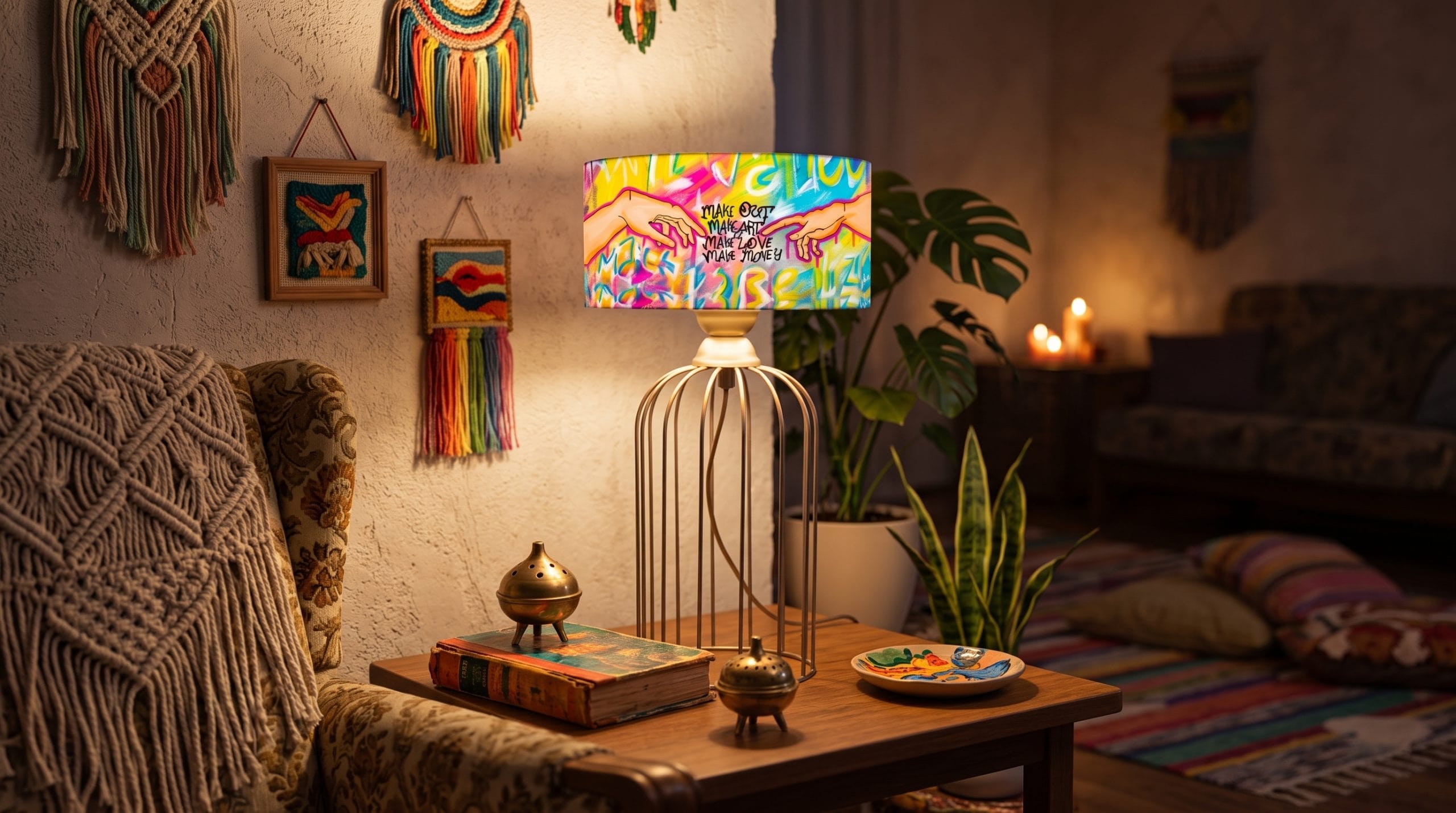Adem’in Yaratılışı Pop Art Abajur (Kafes Taban) Adem’in Yaratılışı Pop Art Abajur (Kafes Taban) - Görsel 11