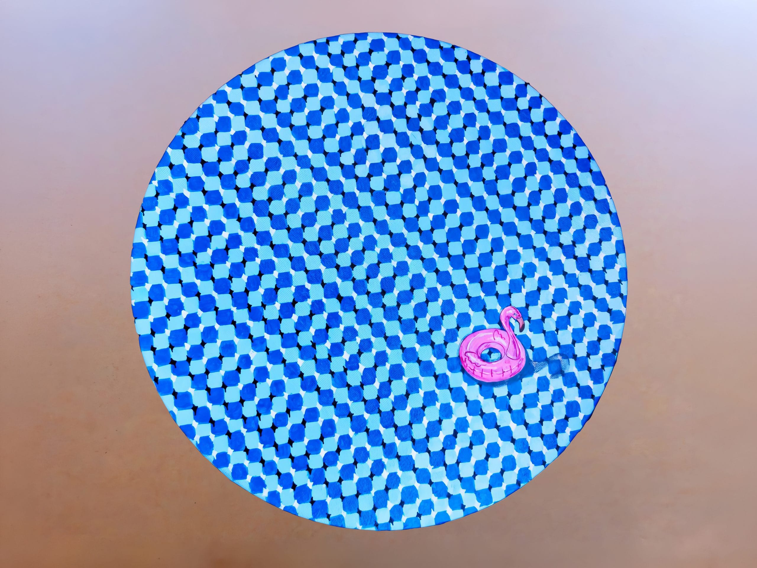 Hypno Pool Pop Art Tekli Daire Tablo Hypno Pool Pop Art Tekli Daire Tablo - Görsel 18