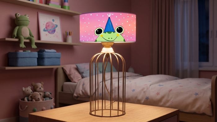 Party Frog Pop Art Abajur (Kafes Taban)